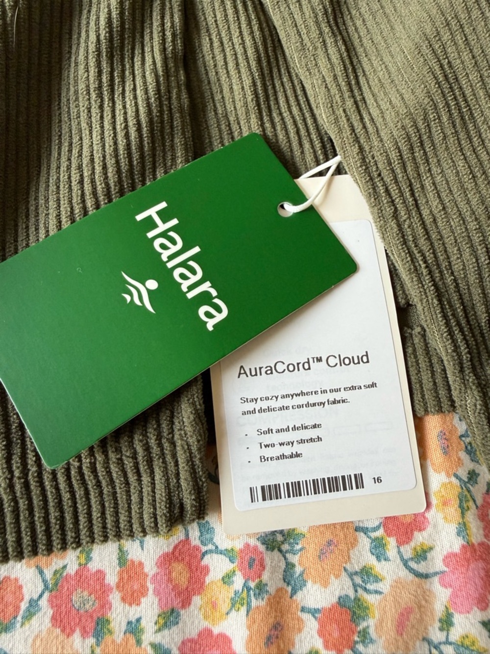 HALARA Olive Ribbed Pull-On Skirt - Picture 2 of 3